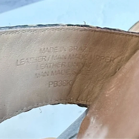 Bernardo Raffia Adjustable Platform Sandals Reagan Raffia black tan strapy heels - Picture 13 of 13